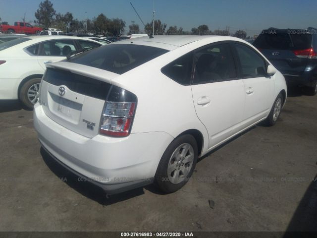 JTDKB20U953126560 - 2005 TOYOTA PRIUS  White photo 4