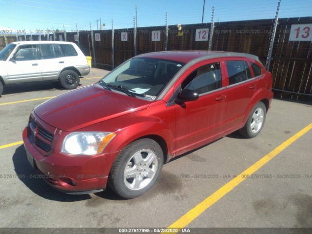 1B3HB48A19D198452 - 2009 DODGE CALIBER SXT Red photo 2