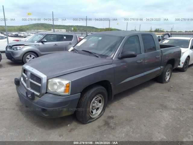 1D7HE28K65S100305 - 2005 DODGE DAKOTA QUAD/ST Gray photo 2