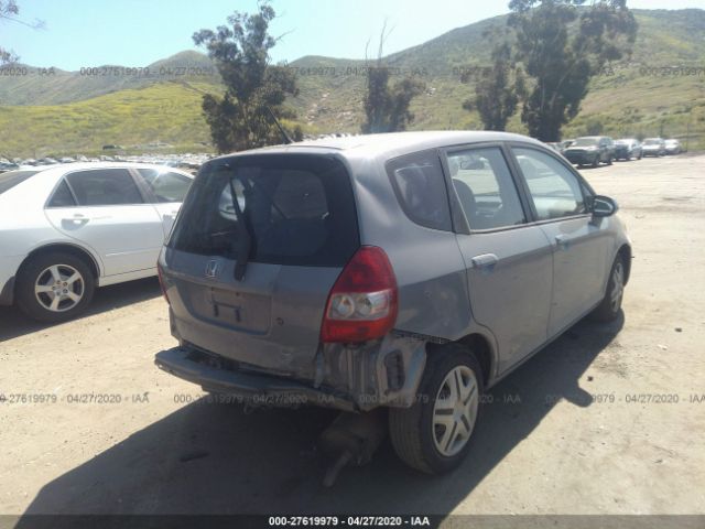 JHMGD38457S035108 - 2007 HONDA FIT  Gray photo 4