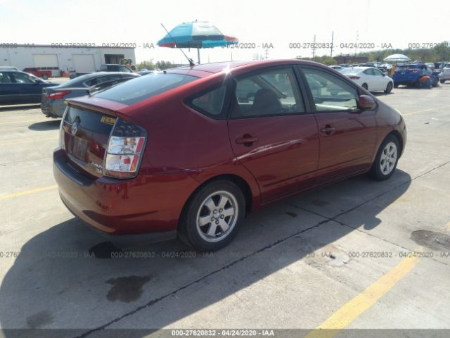 JTDKB20U740030202 - 2004 TOYOTA PRIUS  Red photo 4