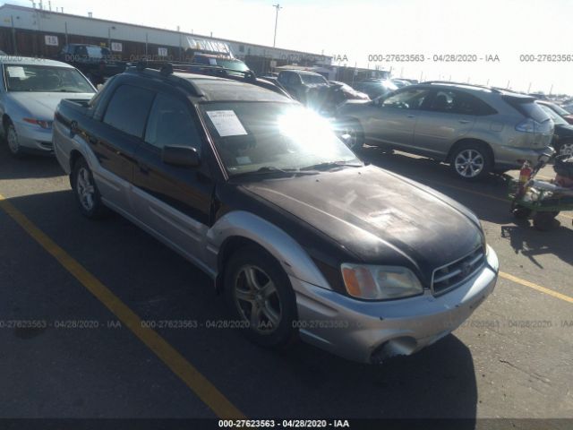 4S4BT62C337113734 - 2003 SUBARU BAJA SPORT Black photo 1