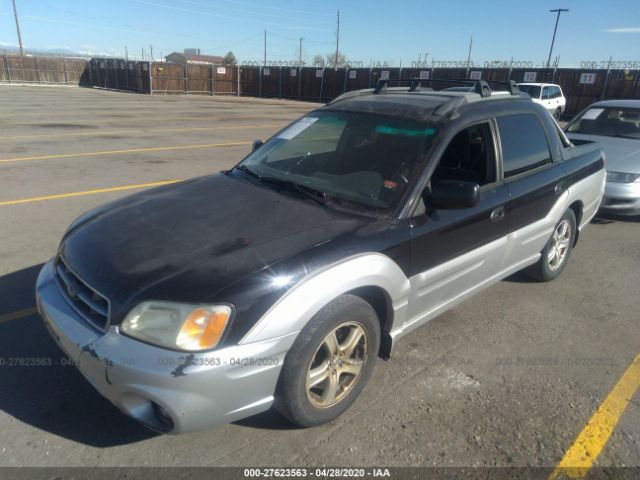 4S4BT62C337113734 - 2003 SUBARU BAJA SPORT Black photo 2