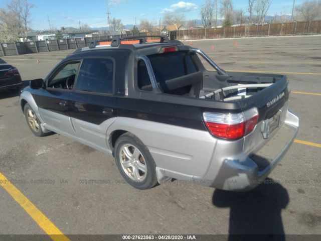 4S4BT62C337113734 - 2003 SUBARU BAJA SPORT Black photo 3