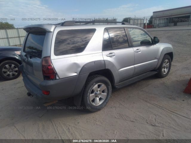 JTEZT14R730001479 - 2003 TOYOTA 4RUNNER SR5/SPORT Silver photo 4