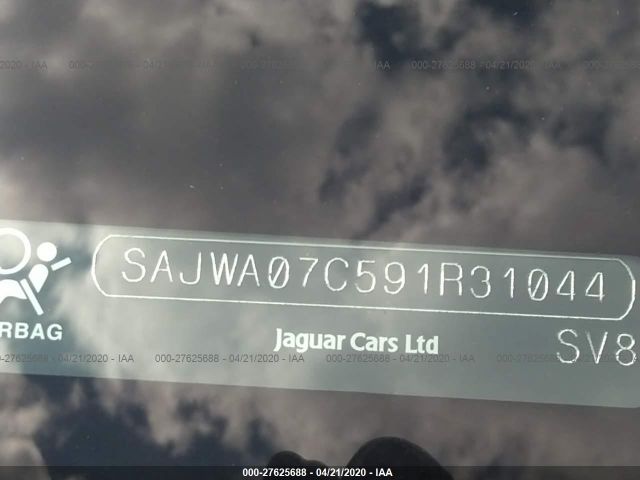 SAJWA07C591R31044 - 2009 JAGUAR XF SUPERCHARGED Gray photo 9