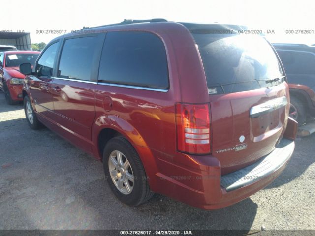 2A8HR54P98R722252 - 2008 CHRYSLER TOWN & COUNTRY TOURING Red photo 3