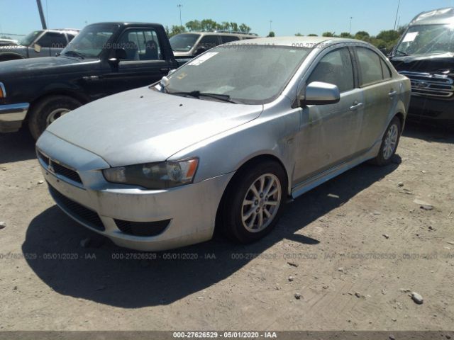 JA32U2FUXAU000986 - 2010 MITSUBISHI LANCER ES/ES SPORT Silver photo 2