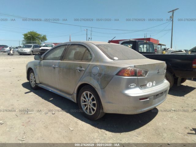 JA32U2FUXAU000986 - 2010 MITSUBISHI LANCER ES/ES SPORT Silver photo 3