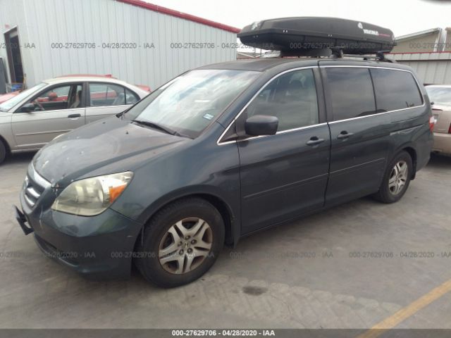 5FNRL38716B081604 - 2006 HONDA ODYSSEY EXL Gray photo 2