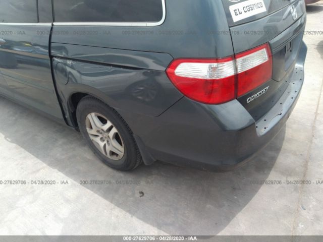 5FNRL38716B081604 - 2006 HONDA ODYSSEY EXL Gray photo 6