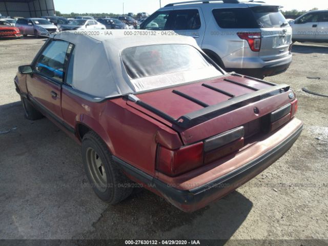 1FACP44M3MF151405 - 1991 FORD MUSTANG LX Red photo 3