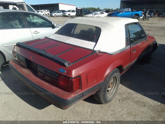 1FACP44M3MF151405 - 1991 FORD MUSTANG LX Red photo 4