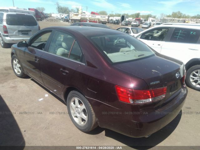 5NPEU46F96H064093 - 2006 HYUNDAI SONATA GLS/LX Purple photo 3