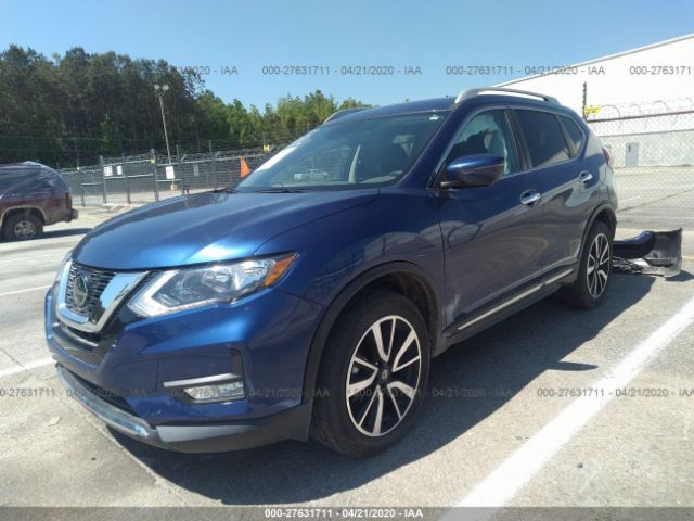 5N1AT2MV3KC826786 - 2019 NISSAN ROGUE S/SL/SV Blue photo 2