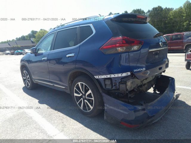 5N1AT2MV3KC826786 - 2019 NISSAN ROGUE S/SL/SV Blue photo 3