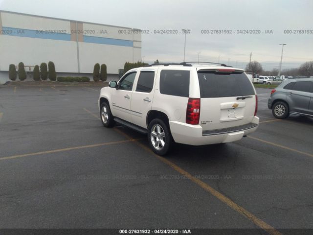 1GNSKCE08ER114528 - 2014 CHEVROLET TAHOE K1500 LTZ White photo 3