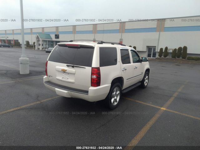 1GNSKCE08ER114528 - 2014 CHEVROLET TAHOE K1500 LTZ White photo 4