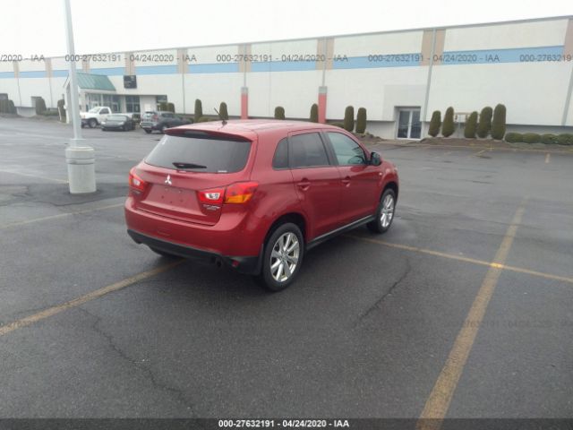 4A4AR3AU9FE054074 - 2015 MITSUBISHI OUTLANDER SPORT ES Red photo 4