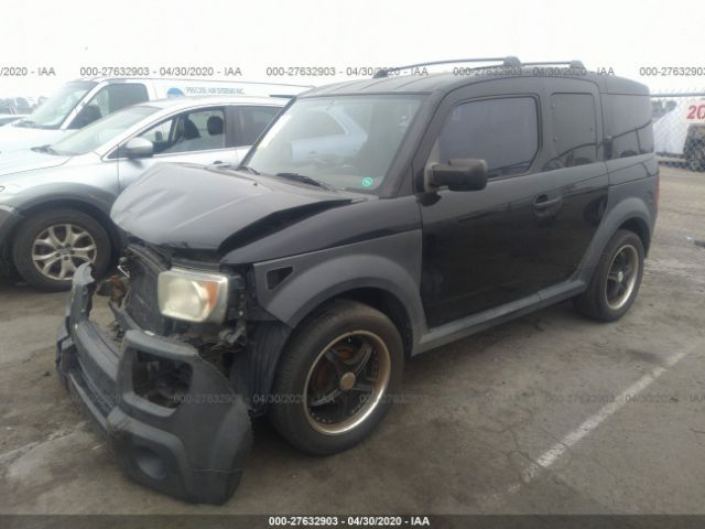 5J6YH18625L016128 - 2005 HONDA ELEMENT EX Black photo 2