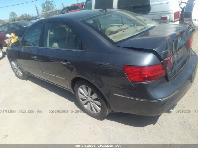 5NPEU46F09H476701 - 2009 HYUNDAI SONATA SE/LIMITED Gray photo 3