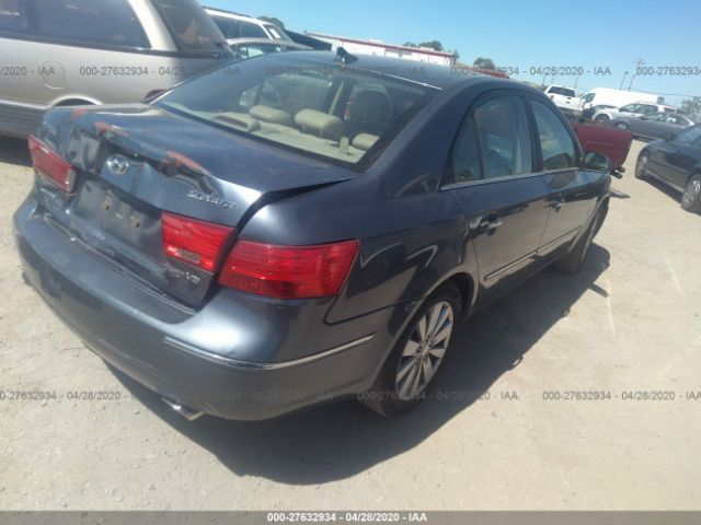 5NPEU46F09H476701 - 2009 HYUNDAI SONATA SE/LIMITED Gray photo 4