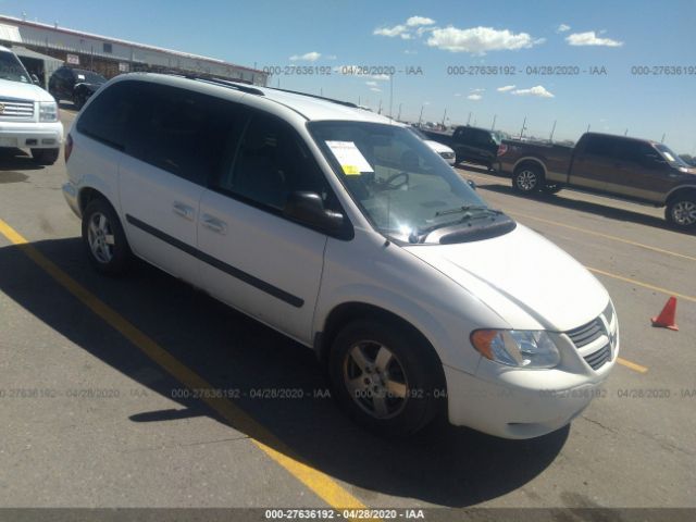 1D4GP45R55B204073 - 2005 DODGE CARAVAN SXT White photo 1