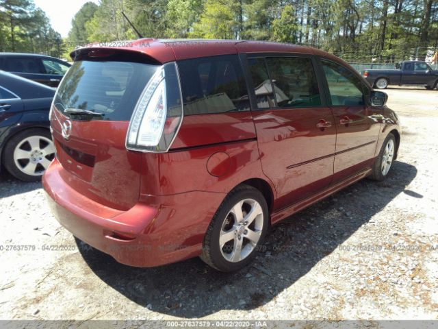 JM1CR293180312982 - 2008 MAZDA 5  Red photo 4