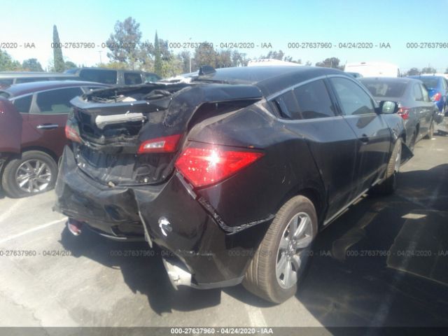 2HNYB1H65DH500159 - 2013 ACURA ZDX  Black photo 4