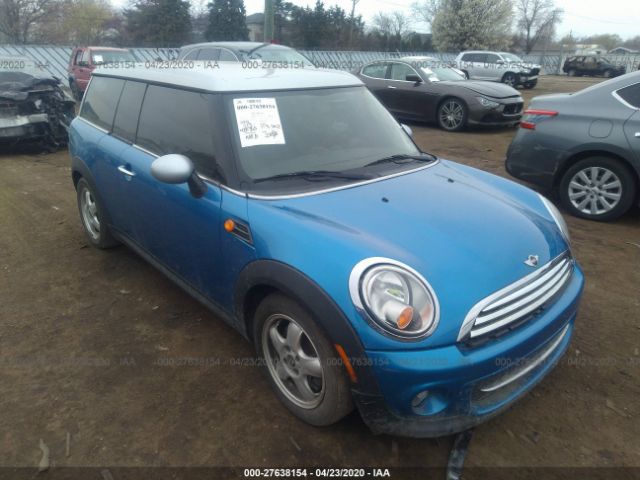 WMWZF3C53BT188722 - 2011 MINI COOPER CLUBMAN Blue photo 1