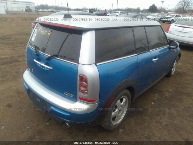 WMWZF3C53BT188722 - 2011 MINI COOPER CLUBMAN Blue photo 4