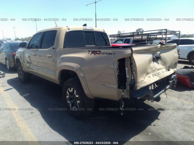 3TMAZ5CN8HM042360 - 2017 TOYOTA TACOMA DBL CAB/SR5/TRD SPORT/OR Tan photo 3