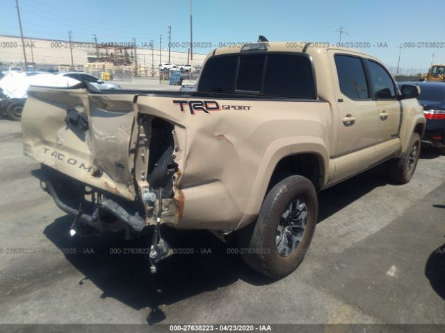 3TMAZ5CN8HM042360 - 2017 TOYOTA TACOMA DBL CAB/SR5/TRD SPORT/OR Tan photo 4