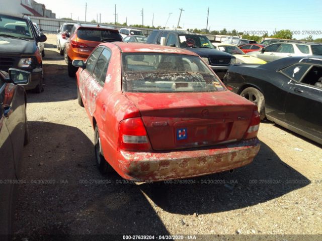 JM1BJ2227X0124583 - 1999 MAZDA PROTEGE DX/LX Red photo 3