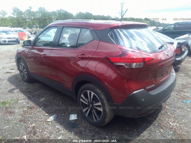 3N1CP5CV3LL511497 - 2020 NISSAN KICKS SV Red photo 3