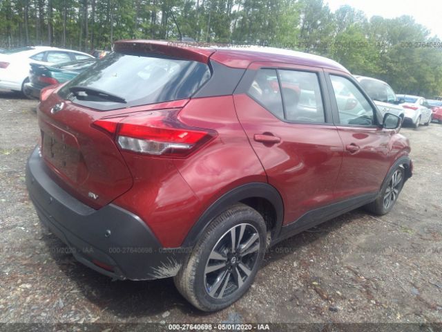 3N1CP5CV3LL511497 - 2020 NISSAN KICKS SV Red photo 4