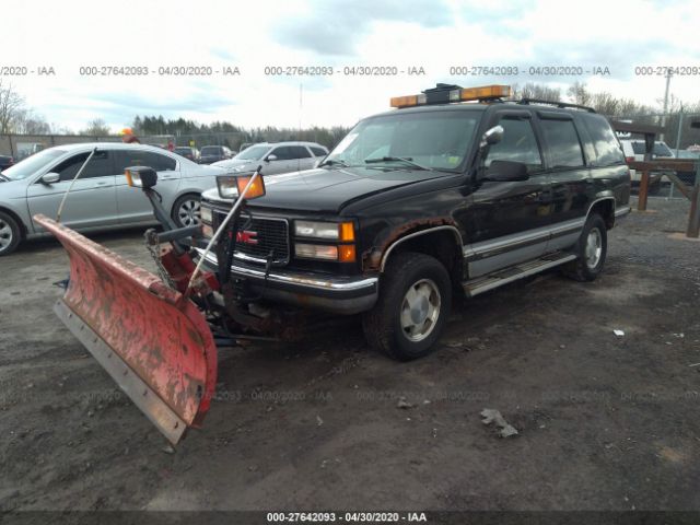 1GKEK13K0SJ726249 - 1995 GMC YUKON  Black photo 2