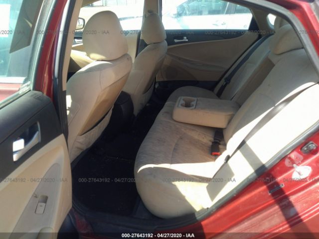 5NPEB4AC6DH537805 - 2013 HYUNDAI SONATA GLS Red photo 8