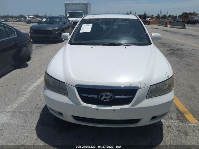 5NPEU46F28H317466 - 2008 HYUNDAI SONATA SE/LIMITED White photo 6