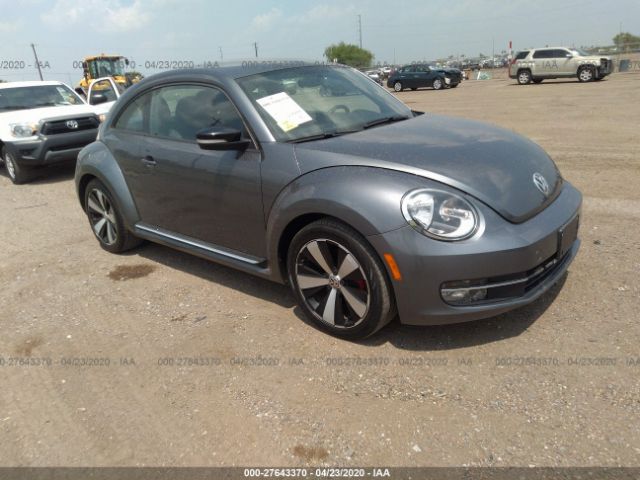 3VWV67ATXDM605309 - 2013 VOLKSWAGEN BEETLE TURBO Gray photo 1