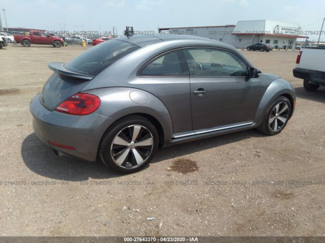 3VWV67ATXDM605309 - 2013 VOLKSWAGEN BEETLE TURBO Gray photo 4