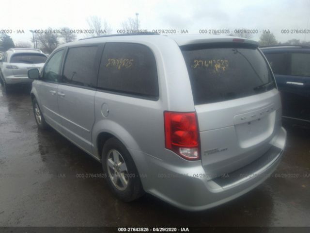 2C4RDGCG9CR317962 - 2012 DODGE GRAND CARAVAN SXT Silver photo 3