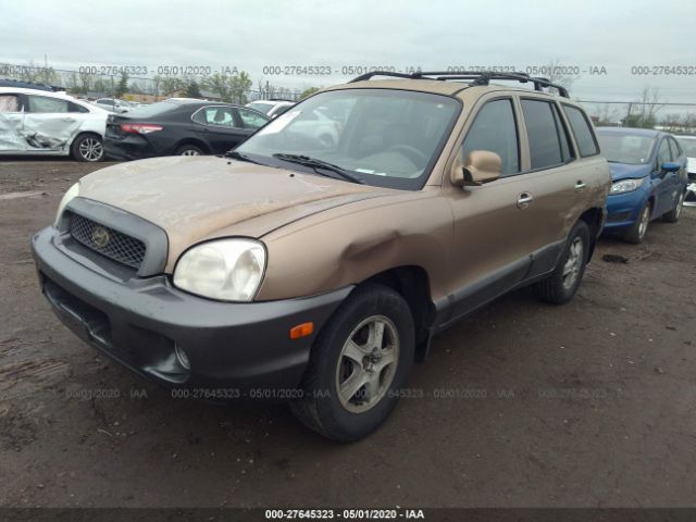 KM8SC73E94U648477 - 2004 HYUNDAI SANTA FE GLS/LX Gold photo 2