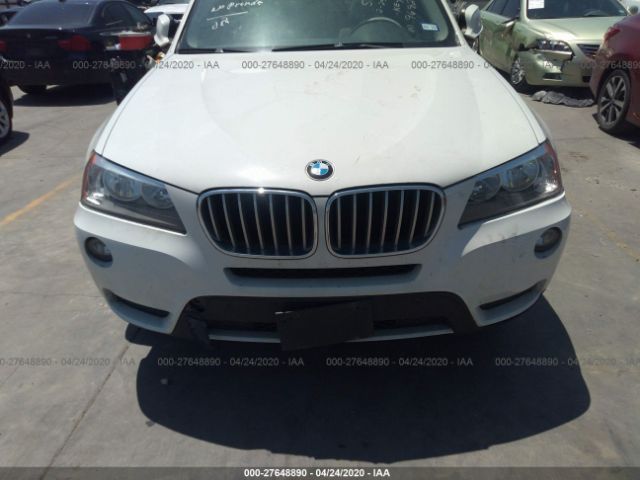 5UXWX9C57D0A26703 - 2013 BMW X3 XDRIVE28I White photo 6