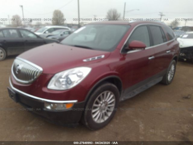 5GALRBED0AJ250894 - 2010 BUICK ENCLAVE CXL Maroon photo 2