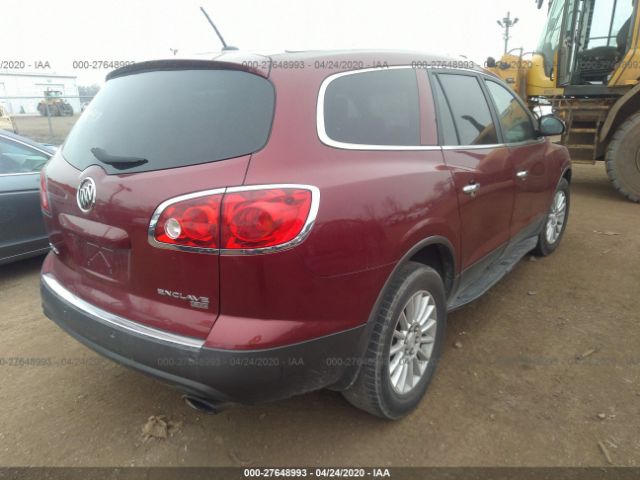 5GALRBED0AJ250894 - 2010 BUICK ENCLAVE CXL Maroon photo 4