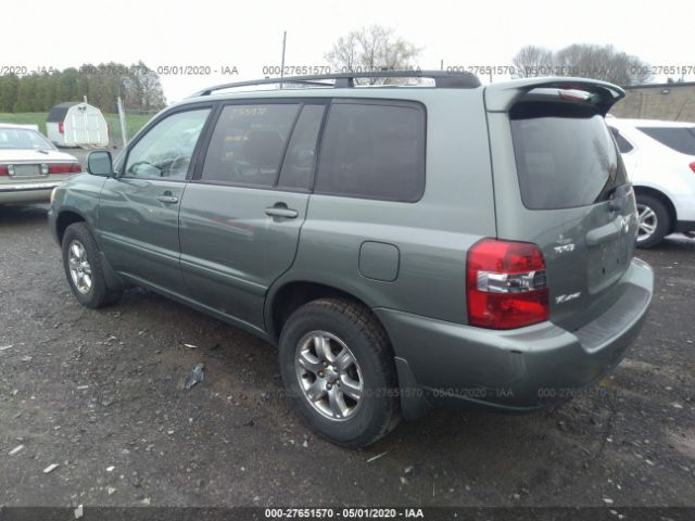 JTEHP21A770214684 - 2007 TOYOTA HIGHLANDER SPORT Green photo 3