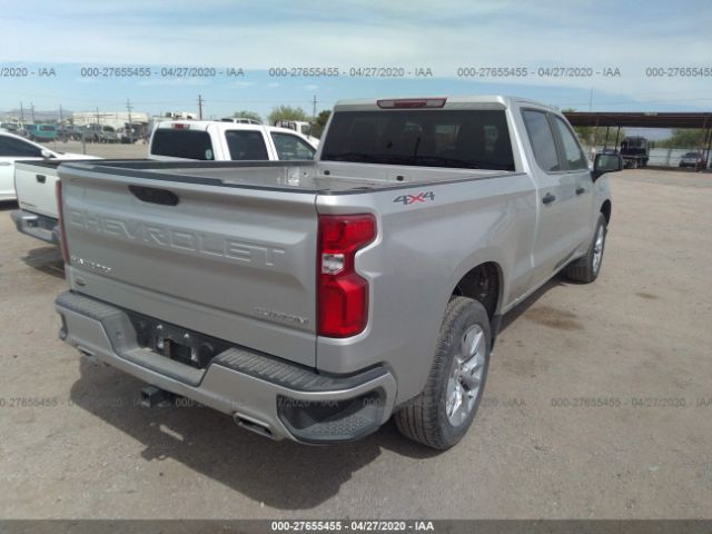 3GCUYBEF4KG161260 - 2019 CHEVROLET SILVERADO K1500 CUSTOM Gray photo 4