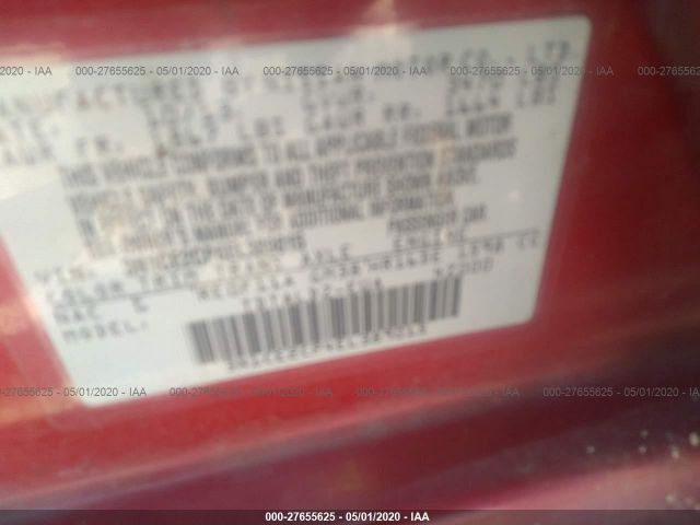 3N1CE2CP4EL389015 - 2014 NISSAN VERSA NOTE S/S PLUS/SV/SL Red photo 9