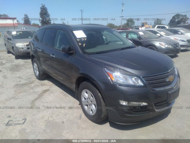 1GNKRFED2DJ132908 - 2013 CHEVROLET TRAVERSE LS Gray photo 1